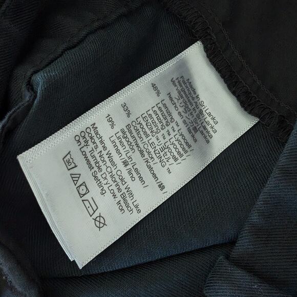 Madewell Black Slouchy Straight Mid-rise Pants in Drapey Twill, size 14 T - Picture 9 of 9